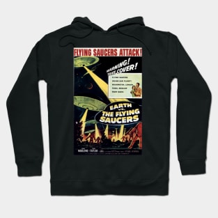 Classic Science Fiction Movie Poster - Earth vs Flying Saucers Hoodie